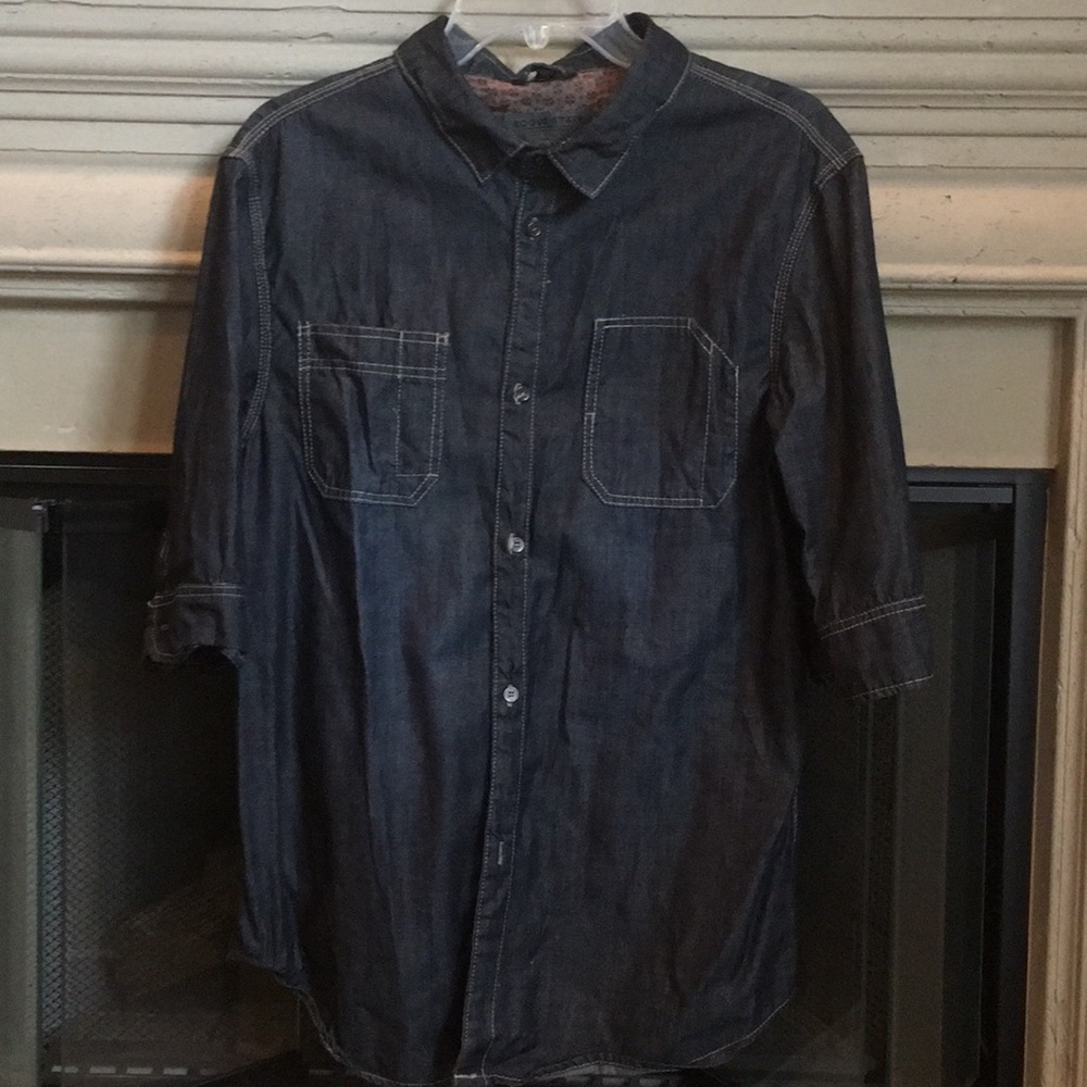 Jean button up short sleeve